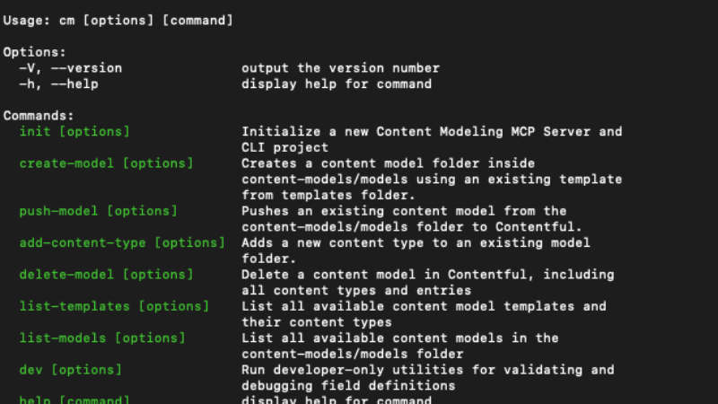 Content Modeling CLI gallery image 3